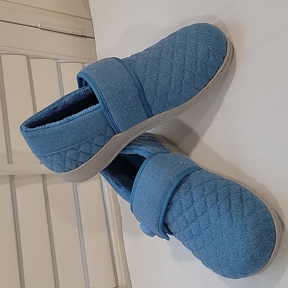Vionic Jackie Blue Quilted Mary Jane Slippers - Picture 1 of 8